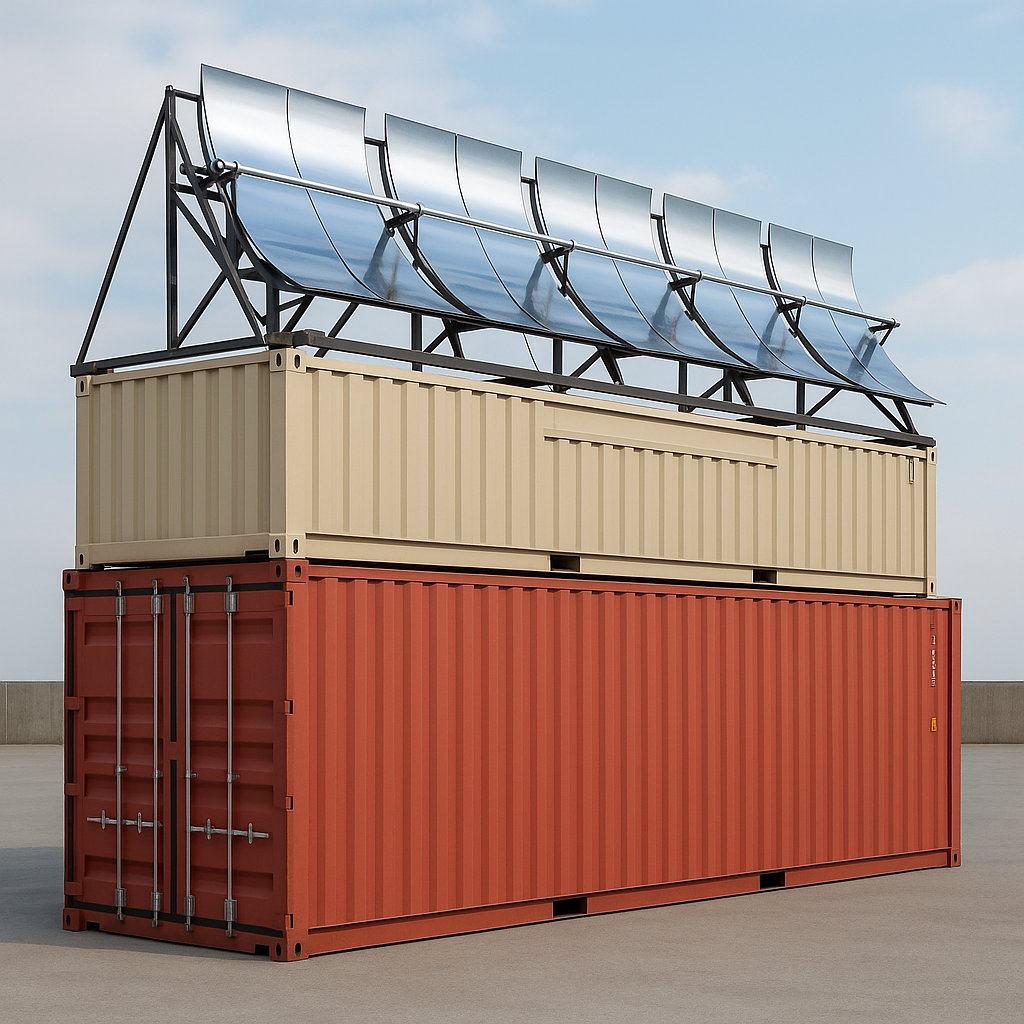 Sand Salt Battery with Supercritical CO2 Hydraulic Power Pack for 16 mm BTU of Energy Storage and 1,500 tons Chiller Cooling or 840 kW of Grid Scale Power in one 40 Foot ISO Shipping Container